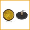 Partuto 2pcs M6x1.0 Orange Screw Mount Warning Reflector for Motorcycle