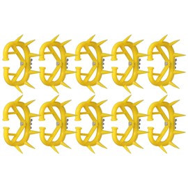 Cow Nose Thorn Calf Hedgehog Thickened Weaning Weaner Nose Cover Nose Thorn Nose Plastic Cattle 10Pcs Cattle Nose (Yellow)