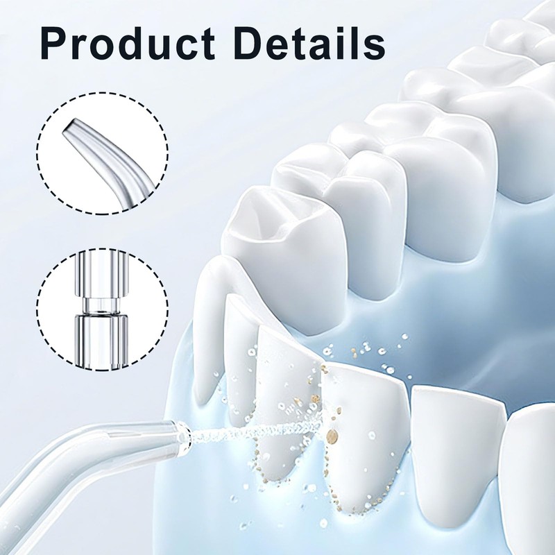 6 Pcs Flosser Tips Replacement Heads Compatible with Waterpik,Flosser Replacement