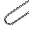 The Kiss SK4045BK-50 (50cm) Black Rhodium Plated Silver Chain Azuki