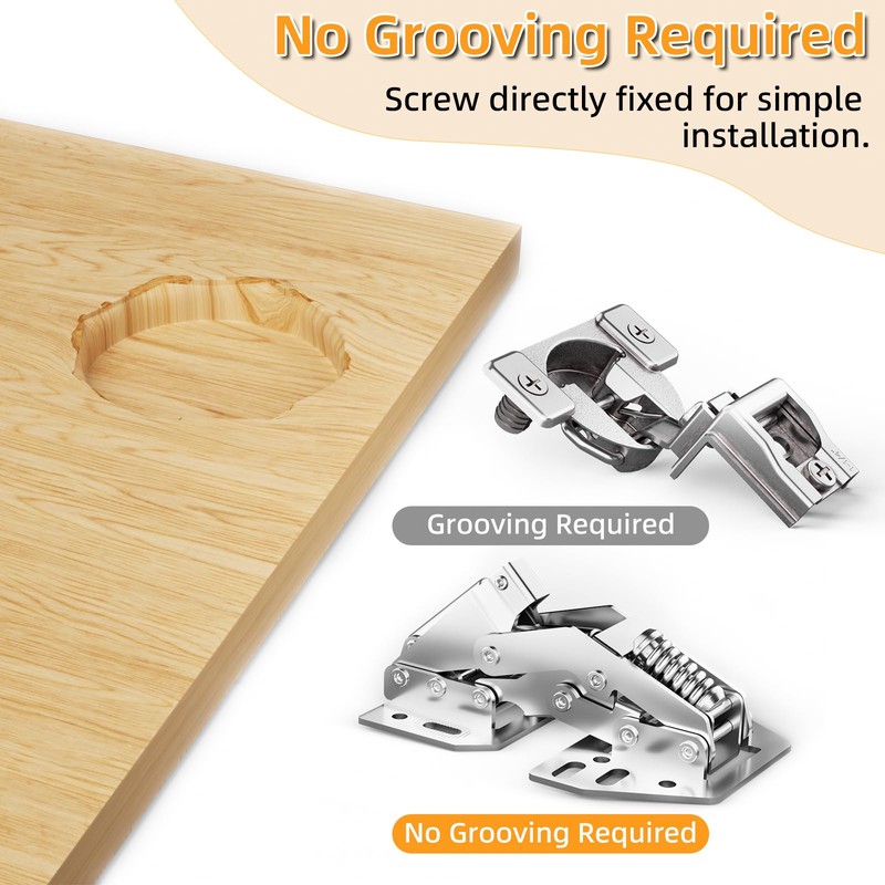 Chibery 4 Pack 90° RV Cabinet Hinges, Heavy Duty Surface