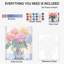 Skeleton Family DIY Painting by Number for Adults and Beginner Day of The Dead Decoration Paint by Numbers on Canvas Easy to Paint Artwork with Brushes and Paints Without Frame 16x20inch