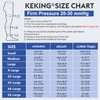 KEKING® Medias de compresión hasta el muslo sin pies, unisex,