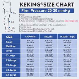 KEKING® Medias de compresión hasta el muslo sin pies, unisex, 20-30 mmHg, mangas de compresión con banda de silicona antideslizante, opacas, tratamiento de hinchazón, venas varicosas, edema, DVT, negro, talla M