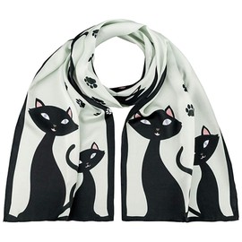 VON LILIENFELD Long Scarf "Black Cats"