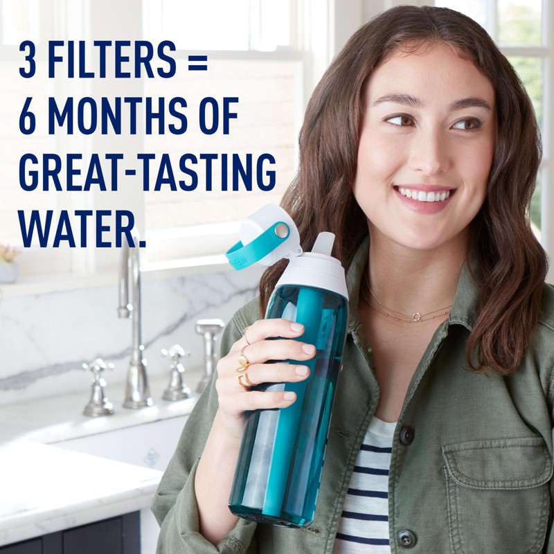 Brita Water Bottle Replacement Filters, BPA-Free, Replaces 1,800 Plastic Water
