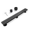 SaniteModar Linear Shower Drain, Matte Black Shower Drain 24 inch