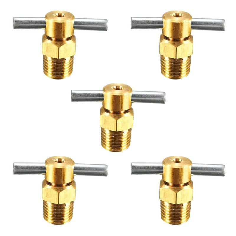 3/8'' NPT Brass Water Drain Valve T-Shaped Drain Valve for