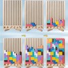 Wooden Puzzle Tetris, Wooden Stacking Game Tetris, Montessori Wooden Toy