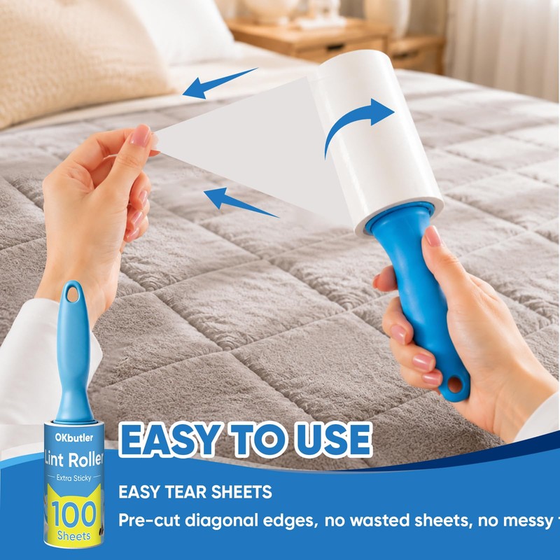 600 Sheets Lint Roller for Pet Hair, Lint Remover Extra