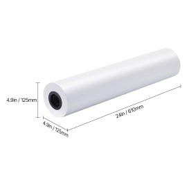 24 in X 300 ft Wide Format Paper 2 Rolls CAD Bond Rolls with 2 in Core 20 LB Master Rolls for Plotter Dr"Roll Length: 300 ft, Number of Paper Rolls: 2 Rolls
