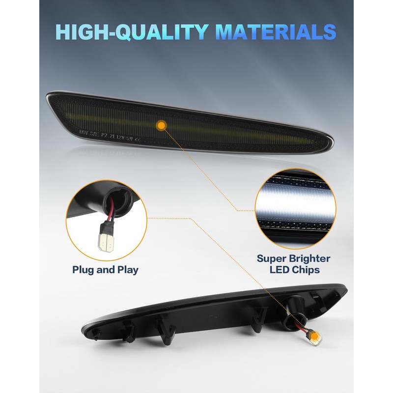 NEIFILES Dynamic LED Side Marker Lights Compatible with Chevy Corvette