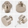 TRIXES 4PK Matte Silver Drawer Knobs - Decorative Cabinet Drawers