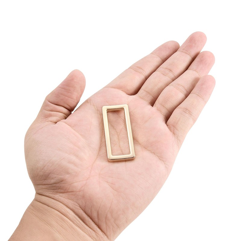 sourcing map Metal Rectangle Ring Buckles 39x12.5mm for Bags Belts