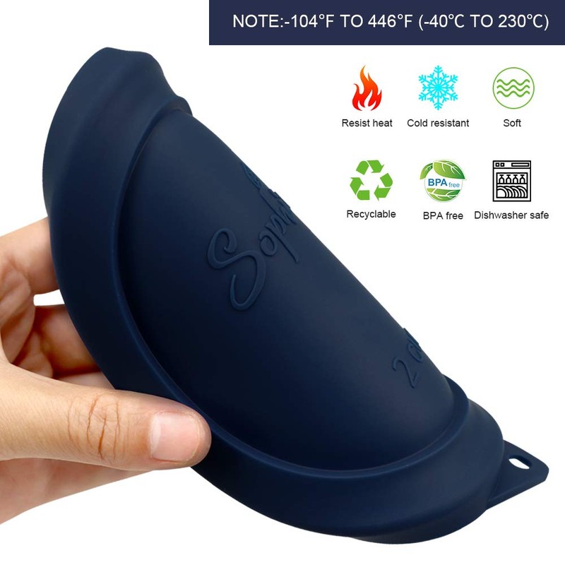 Sophico 2 Cup Round Silicone Storage Cover Lids Replacement for