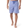 IZOD Men's Poly Rayon Drawstring Sleep Lounge Short, Blue/White Plaid,