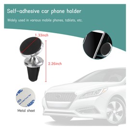 Augeny Car Magnetic Phone Holder, 360 Degree Adjustable Strong Magnet Cell Phone Holder Mount for Auto Air Vent, Universal Vehicle Cellphone Accessories Fit for All Smartphones (Silver)