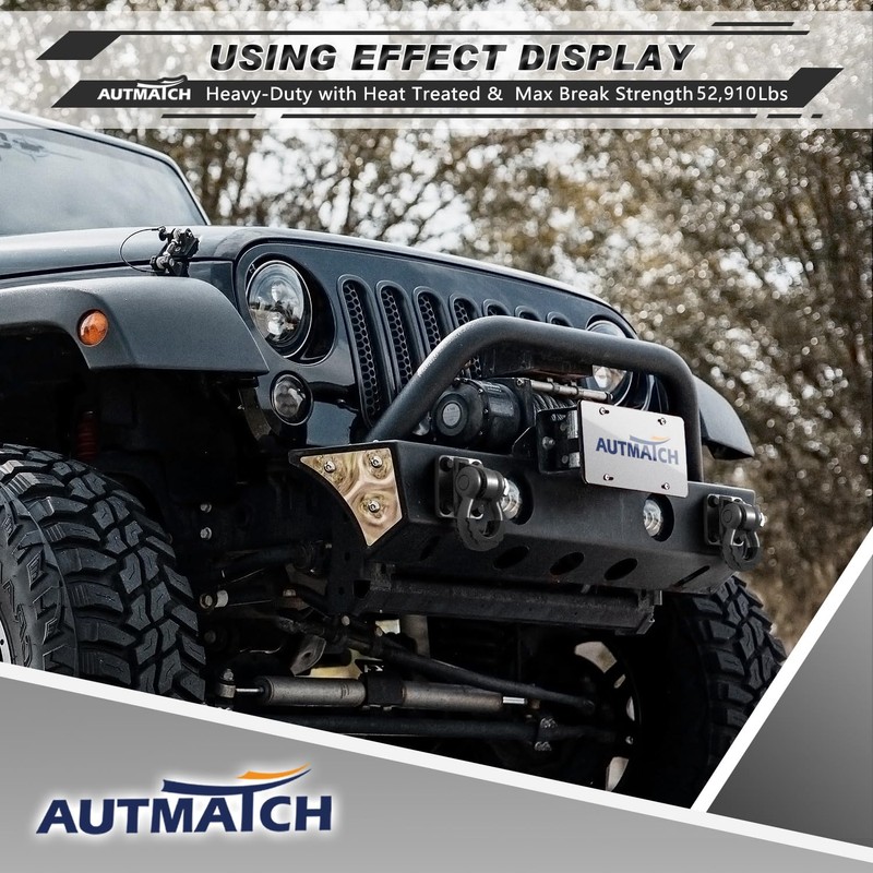 AUTMATCH D Ring Shackle Mount with Backer Plate (2 Pack)