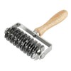 Stainless Steel Dough Lattice Roller Cutter with Wood Handle,Cookie Pie