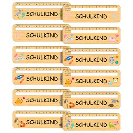 Nezyo 12 Stück Lesehilfe mit Lineal aus Holz 15 cm Lesezeichen Leselineal Schulkind Einschulungsgeschenk Geschenk zum Schulbeginn für Erster Schultag Grundschule Bücherliebhaber Schultütenfüllung