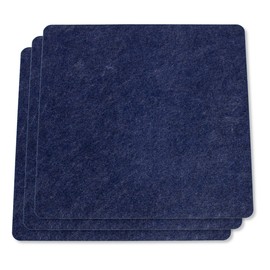 G-Floor Drip & Dry Blue Universal Restroom Mat (2' x 2', 3-Pack) - Features Absorbent Layer with Waterproof Vinyl Backing for Bathrooms, Commodes, and Industrial Settings