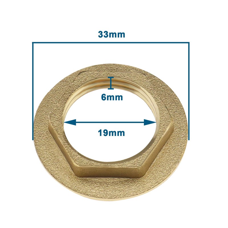 eMagTech 4PCS 1/2 Inch BSP Flanged Back Nut Brass Tap
