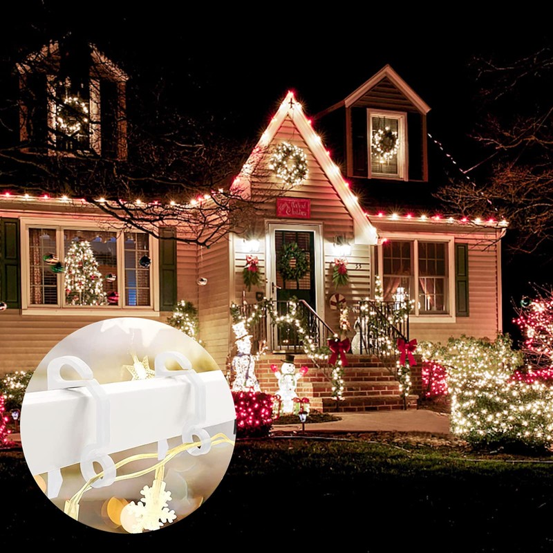 Booaee Pack of 120 Christmas Light Clips, Christmas Light Clip,