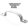 YUDTKK Heavy Duty Door Pull Handle, Stainless Steel Mirror Polish,5-3/5''