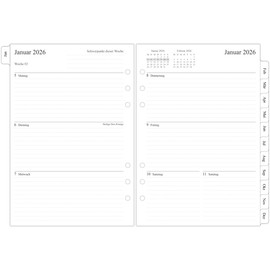 newestor 2026 Weekly Planner Insert A5, 1 Week on 2 Pages with Tabs, Jan 2026 or Dec 2026