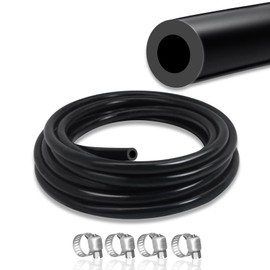 SDZONGES Vacuum Hose Automotive, 3/8"(10mm) ID Vacuum Hose, 5FT Vacuum Lines Automotive, 130PSI Max Pressure Silicone Vacuum Hose, Vacuum Tube with 4pcs Hose Clamps.