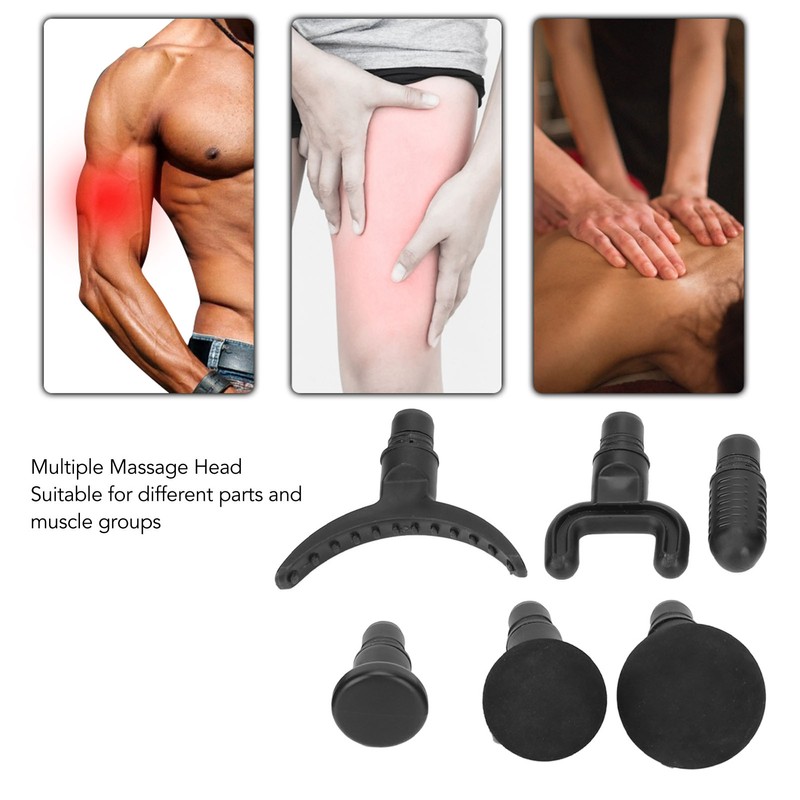 6pcs Deep Tissue Massager Head Set EVA Replaceable Head Attachment