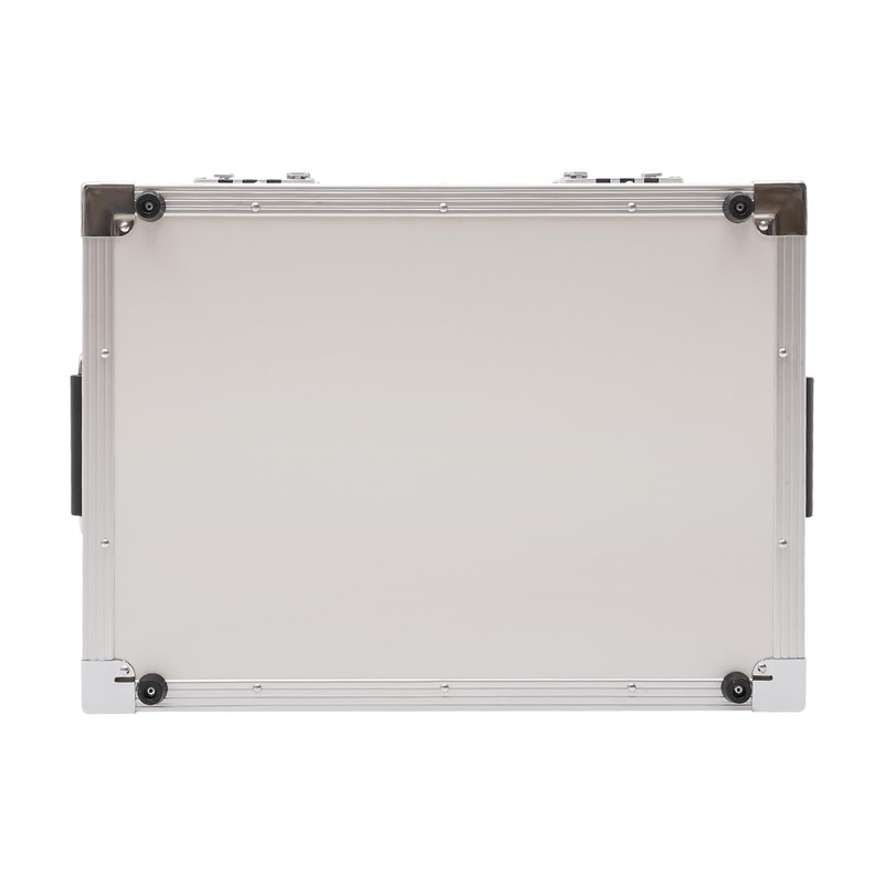 DYNAMI Aluminum Alloy Locking Storage Box, Silver Storage Lock Box