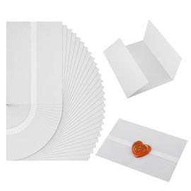 50pcs Vellum Paper for Invitations, 6.1x4.1in Pre-Folded Translucent Vellum Jacket Vellum Wrap Jackets for Wedding Invitations Baby Shower Birthday Invitations