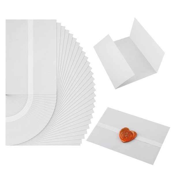 50pcs Vellum Paper for Invitations, 6.1x4.1in Pre-Folded Translucent Vellum Jacket