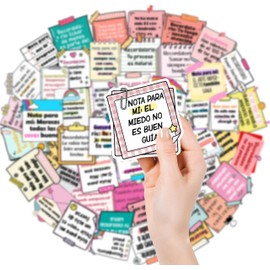 Magictodoor Inspirational Stickers Set - Spanish Self-Love Decals with Positive Affirmations, Motivational Quotes for Vision Board, Planners & Water Bottles