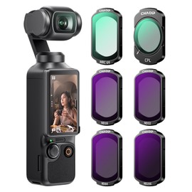 CHAOIP Magnetic ND, CPL, UV Filter Set Compatible with DJI Osmo Pocket 3 Creator Combo, 6-Pack: UV, ND16, ND32, ND64, ND256 Neutral Density and Polarizer Filters, Action Camera Accessories