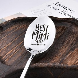 Mimi Nana Gifts for Women Grandma Best Mimi Ever Gifts for Grandma Gigi Birthday Mothers Day Gift from Grandkids Grandchildren for Grandmother Nana Tea Coffee Lovers Gift Spoons Engraved