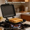 Non-Stick Sandwich Maker, Grilled Sandwich Maker with Pattern Design, Portable,