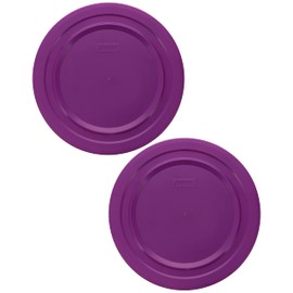 Pyrex 7404-PC 4.5-Quart Thistle Purple Food Storage Replacement Lid (2-Pack) - Made in USA