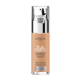 L'Oréal Paris Super-Blendable Foundation, Skincare Infused with Hyaluronic Acid & 80% Moisturizing Cream, Hydrates Skin in 72H & Improves Skin Quality in 2 Weeks, 2W Golden Almond - 30ml
