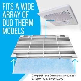 Mission Automotive 2 Count RV AC Filter Replacement MERV 6 Rated - Compatible with Dometic Duo Therm & Camper AC Filter - Efficient Particle Capture, Foam & RV Essentials