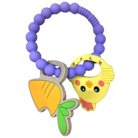 Guoyou Beißring Baby BPA-Frei Zahnungshilfe Baby Schmerzlindernde Zahnen Beißspielzeug Babys Zahnfleisch zu Stimulieren und zu Massieren Beißröhrchen Babys für 3+ Monate Kleinkinder