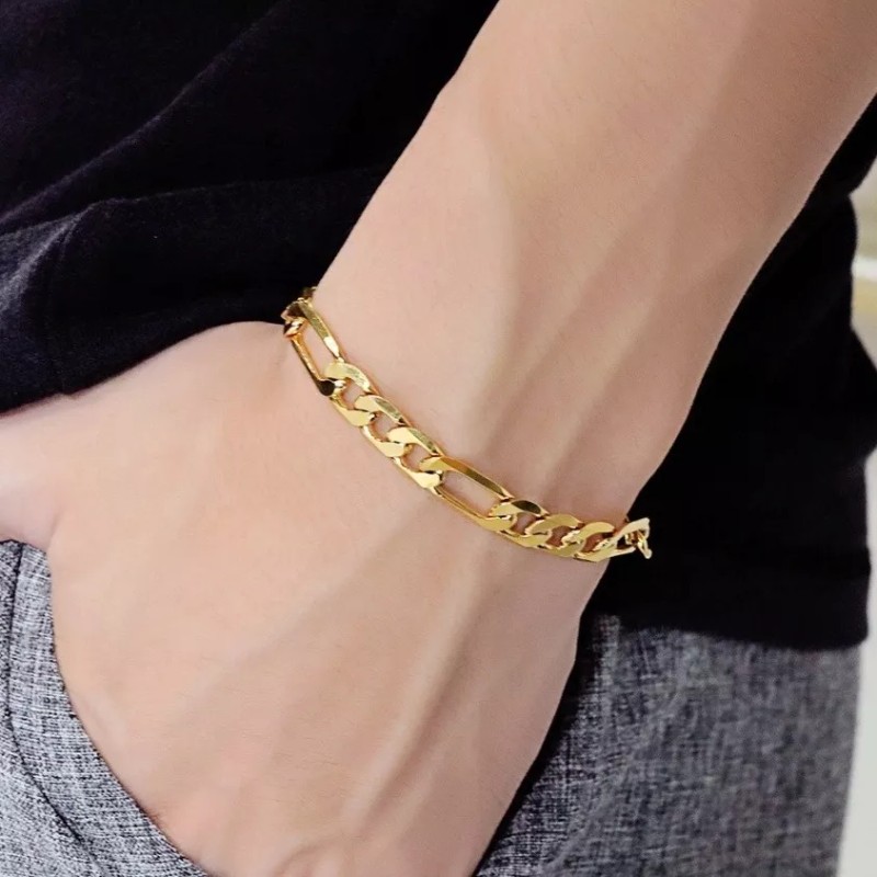 Dtup Esclava De Oro Acero Inoxidable Dorado Cadena Cubana