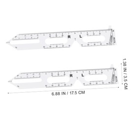 KOMBIUDA 5sets Accurate Pupillary Distance Ruler for Eye Measurement Easy to Use Tool for Precise Pupil Distance Measurement for Eyeglass Fitting and Eye Health Protection 2pcs*5