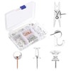 Hsthe Sea 125pcs Push Pins Set, Including Clear Plastic Push