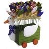 Aktivhandel #43190 Wooden Flower Stakes Goose Floristry Flowers Spring Decoration Including Basket
