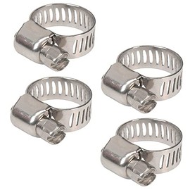 Boat Fuel Line Hose Clamps | Stainless Steel Size 6 (Set of 4)