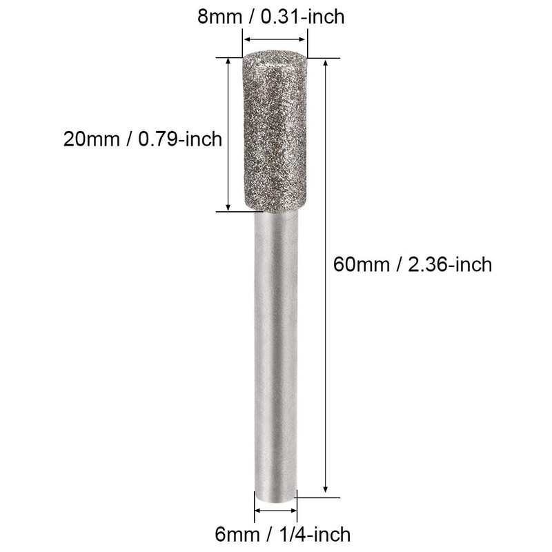 uxcell Diamond Burrs Bits Grinding Drill Carving Rotary Tool for