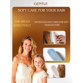 Self Cleaning Hair Brush, Easy Clean Retractable Bristles, Detangling Oval Brush, Easy Clean Hair Brush for Women & Men, Anti Detangling Brush for Curly, Straight, Thick, Wet & Dry Hair (WHITE)