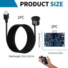 JSN-SR04T Ultrasonic Distance Sensor Module, Ultrasonic Sensor JSN-SR04T, Ultrasonic Distance Sensor, Distance Measuring Module, Waterproof JSN-SR04T, 5V Integrated Distance Sensor for Precise